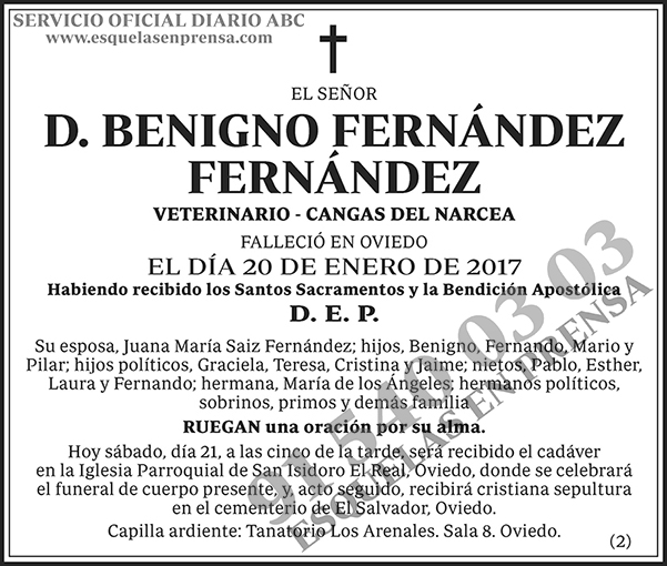 Benigno Fernández Fernández